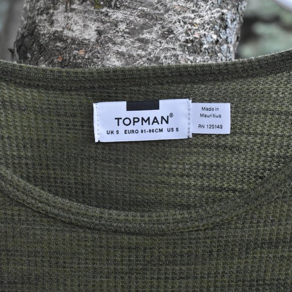 TOPMAN Green T Shirt Mens Small Lightweight - Picture 3 of 4